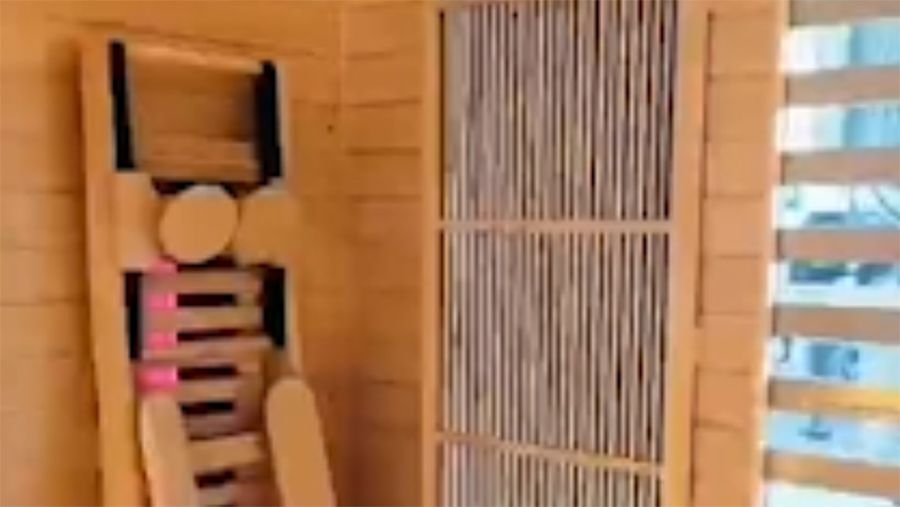 Banc d'angle & Dossier ergonomique pour sauna